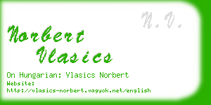 norbert vlasics business card